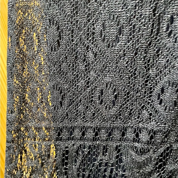 Jessica Howard Long Navy Blue Sparkle Lace Dress. Lined. Size 12. Cap Sleeves. - Picture 5 of 11